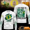 Oregon Ducks NCAA I Just Want To Drink My Beer And Watch Aggies Ugy Christmas Sweater