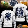 Penn State Nittany Lions NCAA I Just Want To Drink My Beer And Watch Aggies Ugy Christmas Sweater