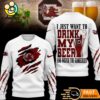 South Carolina Gamecocks NCAA I Just Want To Drink My Beer And Watch Aggies Ugy Christmas Sweater