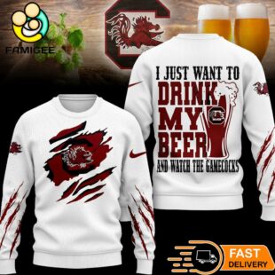 South Carolina Gamecocks NCAA I Just Want To Drink My Beer And Watch Aggies Ugy Christmas Sweater