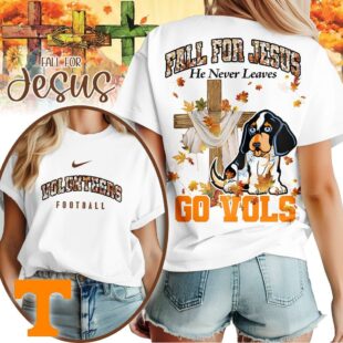 Tennessee Volunteers NCAA Fall For Jesus He Never Leaves 3D Shirt