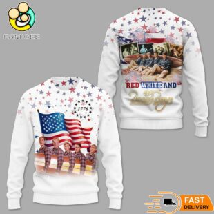 The Beach Boys American Flag Ugly Christmas Sweater