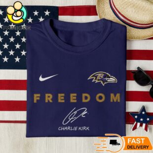 Baltimore Ravens Freedom Charlie Kirk Embroidered Shirt