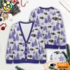 Baltimore Ravens NFL Christmas Tree Pattern Cardigan Sweater