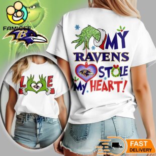 Baltimore Ravens NFL Grinch Christmas All Over Print Shirt