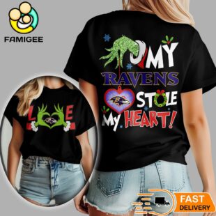 Baltimore Ravens NFL Grinch Christmas All Over Print Shirt