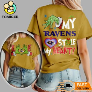 Baltimore Ravens NFL Grinch Christmas All Over Print Shirt