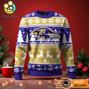 Baltimore Ravens Ugly Christmas Sweater For NFL Holiday Parties