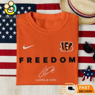 Cincinnati Bengals Freedom Charlie Kirk Embroidered Shirt