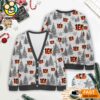 Cincinnati Bengals NFL Christmas Tree Pattern Cardigan Sweater