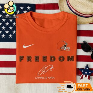 Cleveland Browns Freedom Charlie Kirk Embroidered Shirt