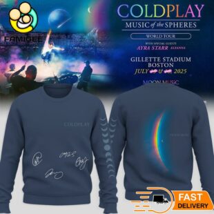 Coldplay Crescent Moon Art Graphic Ugly Christmas Sweater