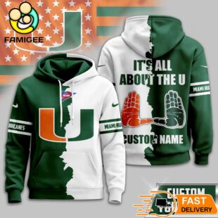 Custom Name Miami Hurricanes NCAA Warrior Spirit 3D Hoodie