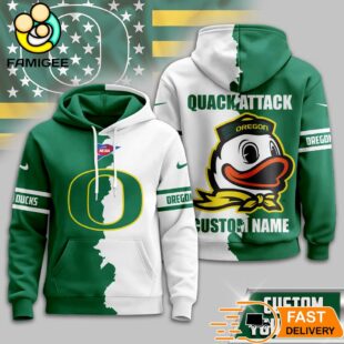 Custom Name Oregon Ducks NCAA Warrior Spirit 3D Hoodie