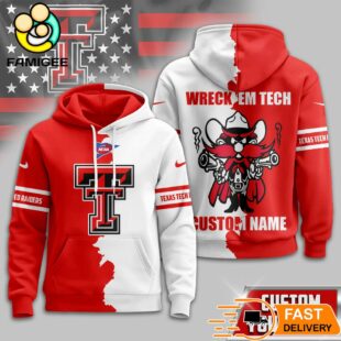 Custom Name Texas Tech Red Raiders NCAA Warrior Spirit 3D Hoodie