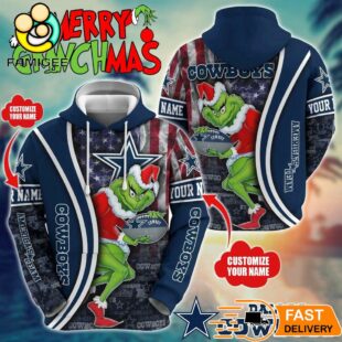 Dallas Cowboys NFL Merry Grinchmas 2025 All Over Print Hoodie