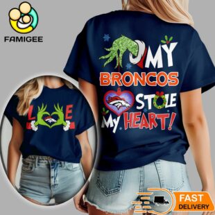 Denver Broncos NFL Grinch Christmas All Over Print Shirt