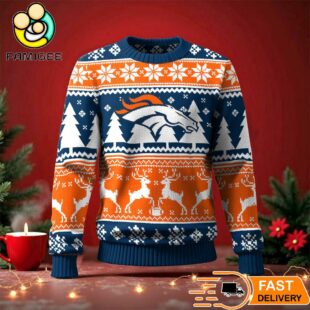 Denver Broncos Ugly Christmas Sweater For NFL Holiday Parties