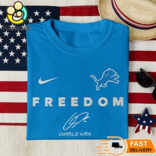 Detroit Lions Freedom Charlie Kirk Embroidered Shirt