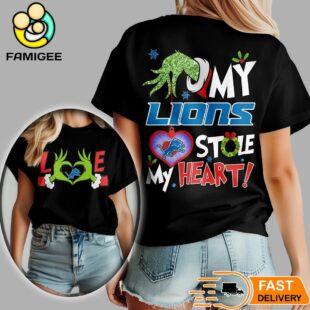 Detroit Lions NFL Grinch Christmas All Over Print Shirt