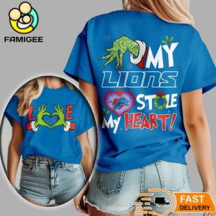Detroit Lions NFL Grinch Christmas All Over Print Shirt