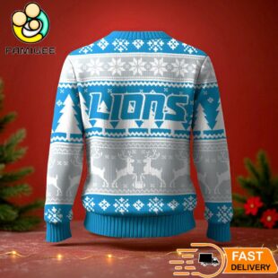 Detroit Lions Ugly Christmas Sweater For NFL Holiday Parties