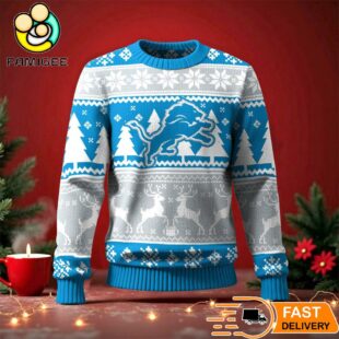 Detroit Lions Ugly Christmas Sweater For NFL Holiday Parties