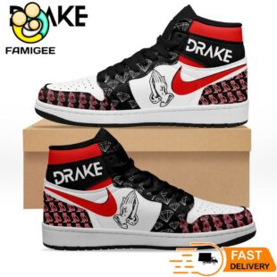 Drake Pray Hands Diamond Pattern Air Jordan 1 Shoes