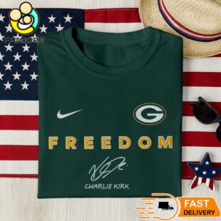 Green Bay Packers Freedom Charlie Kirk Embroidered Shirt