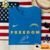 Los Angeles Chargers Freedom Charlie Kirk Embroidered Shirt