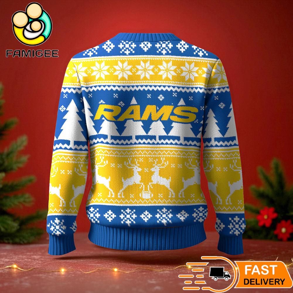 Los Angeles Rams Ugly Christmas Sweater For NFL Holiday Parties Los Angeles Rams Ugly Christmas Sweater For NFL Holiday Parties