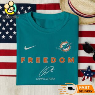 Miami Dolphins Freedom Charlie Kirk Embroidered Shirt