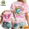 Miami Dolphins NFL Peace Love Hope Pink 3D Shirt