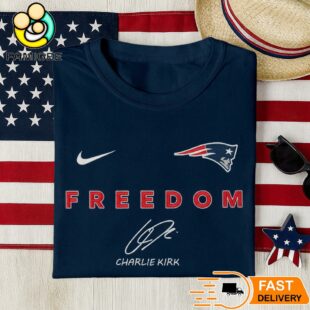 New England Patriots Freedom Charlie Kirk Embroidered Shirt