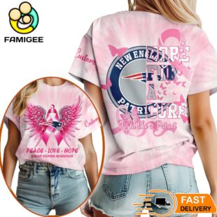 New England Patriots NFL Peace Love Hope Pink 3D Shirt