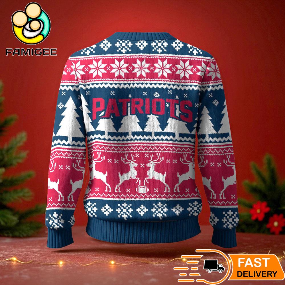 New England Patriots Ugly Christmas Sweater For NFL Holiday Parties New England Patriots Ugly Christmas Sweater For NFL Holiday Parties