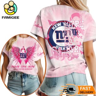 New York Giants NFL Peace Love Hope Pink 3D Shirt
