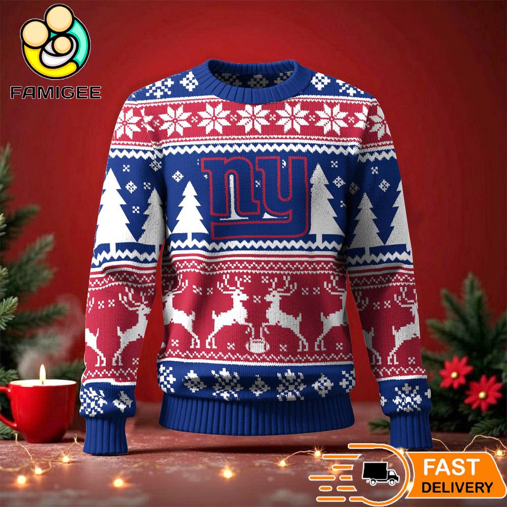 New York Giants Ugly Christmas Sweater For NFL Holiday Parties New York Giants Ugly Christmas Sweater For NFL Holiday Parties