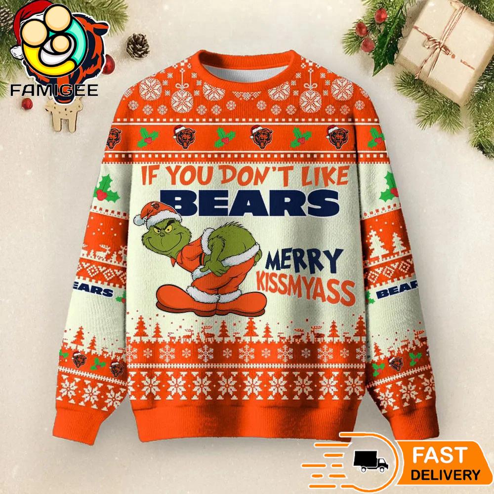 NFL Chicago Bears Merry Kissmyass Ugly Sweater NFL Chicago Bears Merry Kissmyass Ugly Sweater