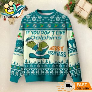 NFL Miami Dolphins Merry Kissmyass Ugly Sweater