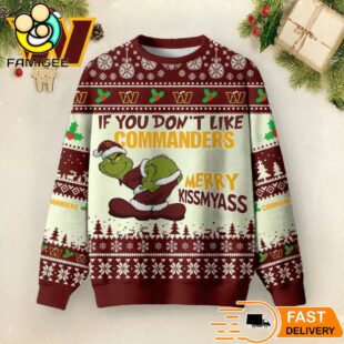 NFL Washington Commanders Merry Kissmyass Ugly Sweater