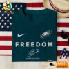 Philadelphia Eagles Freedom Charlie Kirk Embroidered Shirt