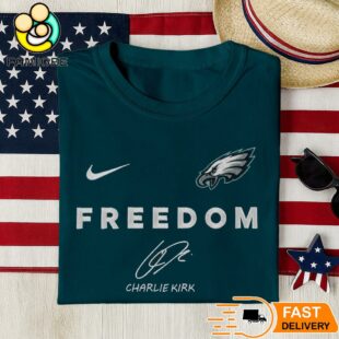 Philadelphia Eagles Freedom Charlie Kirk Embroidered Shirt