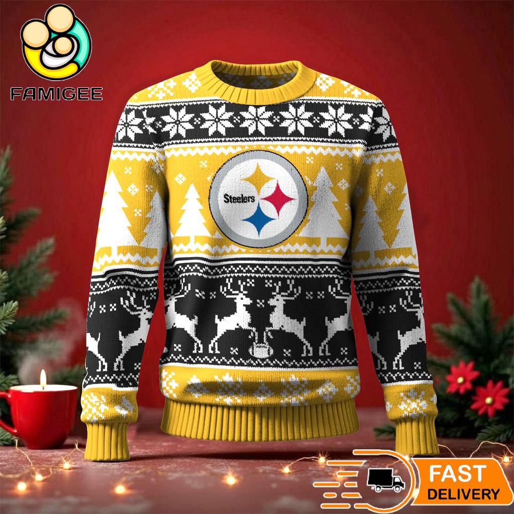 Pittsburgh Steelers Ugly Christmas Sweater For NFL Holiday Parties Pittsburgh Steelers Ugly Christmas Sweater For NFL Holiday Parties