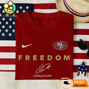 San Francisco 49ers Freedom Charlie Kirk Embroidered Shirt