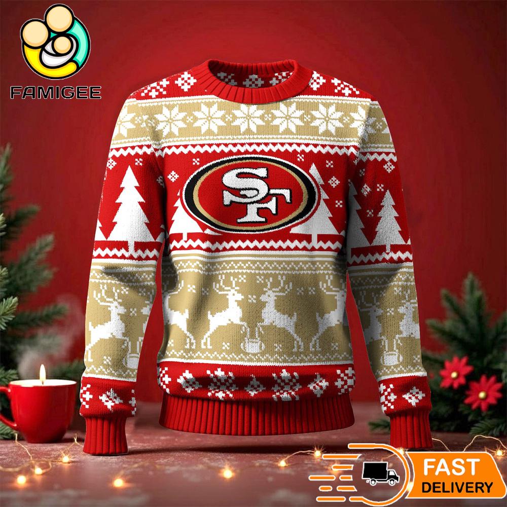 San Francisco 49ers Ugly Christmas Sweater For NFL Holiday Parties San Francisco 49ers Ugly Christmas Sweater For NFL Holiday Parties