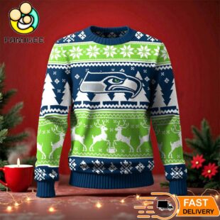 Seattle Seahawks Ugly Christmas Sweater For NFL Holiday Parties