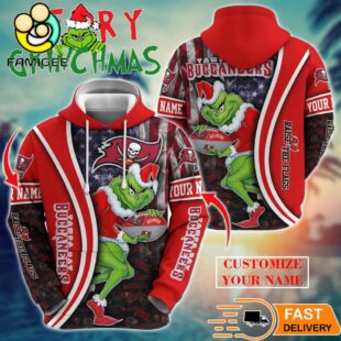 Tampa Bay Buccaneers NFL Merry Grinchmas 2025 All Over Print Hoodie