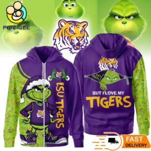 The Grinch Loves The LSU Tigers Hoodie, Funny Christmas Football Gift