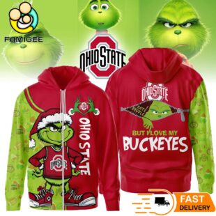 The Grinch Loves The Ohio State Buckeyes Hoodie, Funny Christmas Football Gift